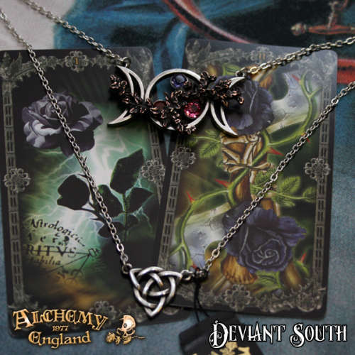Alchemy Gothic P785 Wiccan Goddess of Love pewter pendant necklace with Swarovski elements
