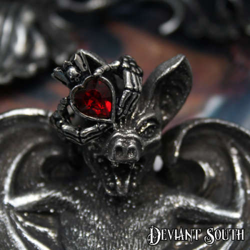 Alchemy Gothic AG-R210 Claddagh By Night ring - UK Size: Q | US Size: 8