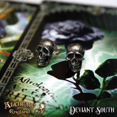 Alchemy Gothic E342 Mortuarium Stud Earrings (pair)