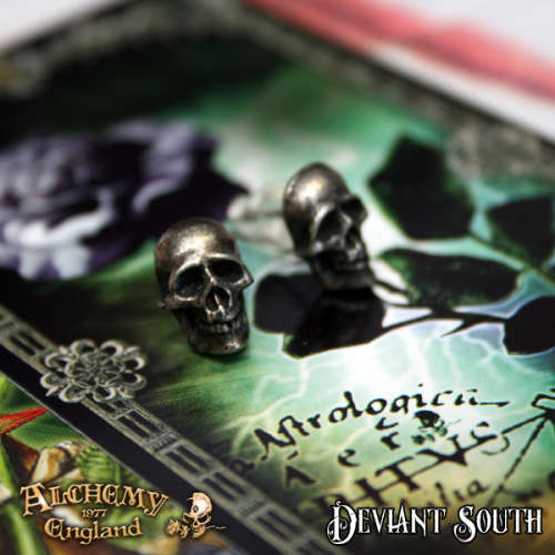 Alchemy Gothic E342 Mortuarium Stud Earrings (pair)