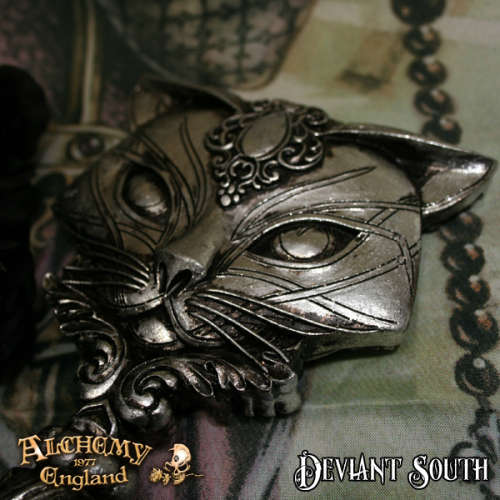 Alchemy Gothic V64 Sacred Cat Hand Mirror (Resin)