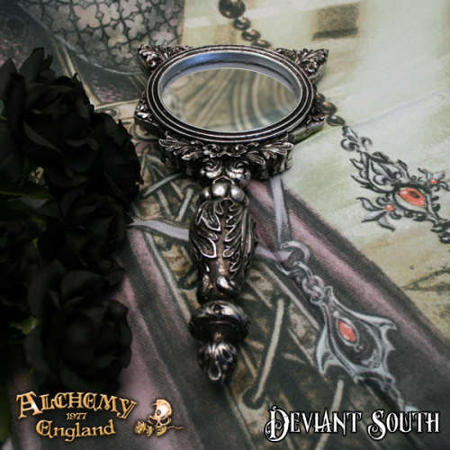 Alchemy Gothic V64 Sacred Cat Hand Mirror (Resin)