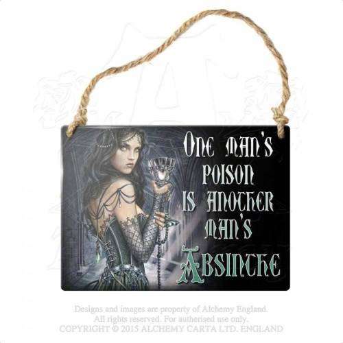 Last Chance! Alchemy Gothic AG-ALHS4 One Man`s Poison... Mini Metal Sign