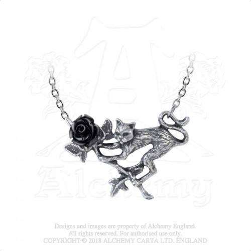 Alchemy Gothic P838 Rosenkatze pendant necklace