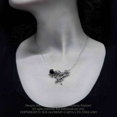 Alchemy Gothic P838 Rosenkatze pendant necklace