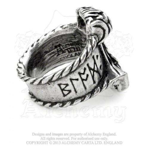 Last Chance! Alchemy Gothic AG-R171 Thor`s Runehammer ring - UK Size: T