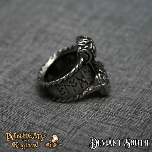 Last Chance! Alchemy Gothic AG-R171 Thor`s Runehammer ring - UK Size: T
