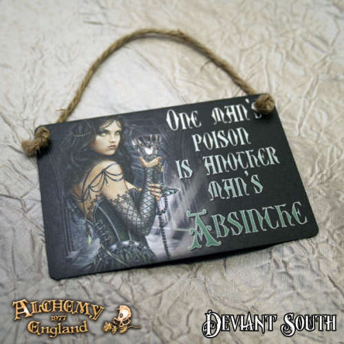 Last Chance! Alchemy Gothic AG-ALHS4 One Man`s Poison... Mini Metal Sign