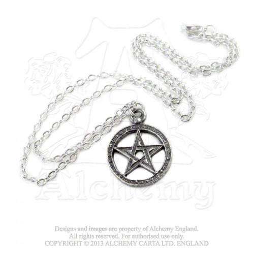 Alchemy Gothic P235 Dante`s Hex pewter pendant necklace -- Fine English Pewter