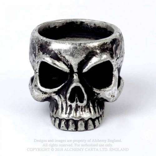 Alchemy Gothic V74 Skull Tea-Light Candle Holder (candle not included)