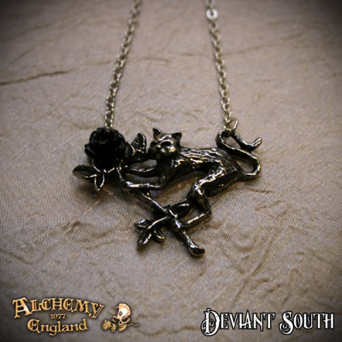 Alchemy Gothic P838 Rosenkatze pendant necklace