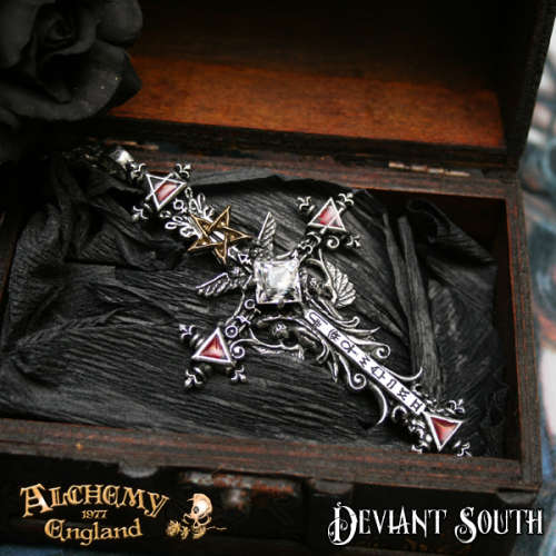 Alchemy Gothic P397 Illuminati Cross pendant necklace