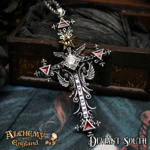 Alchemy Gothic P397 Illuminati Cross pendant necklace