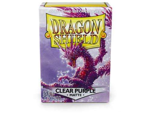 Dragon Shield 100 Standard Sized Card Sleeves Matte - Clear Purple