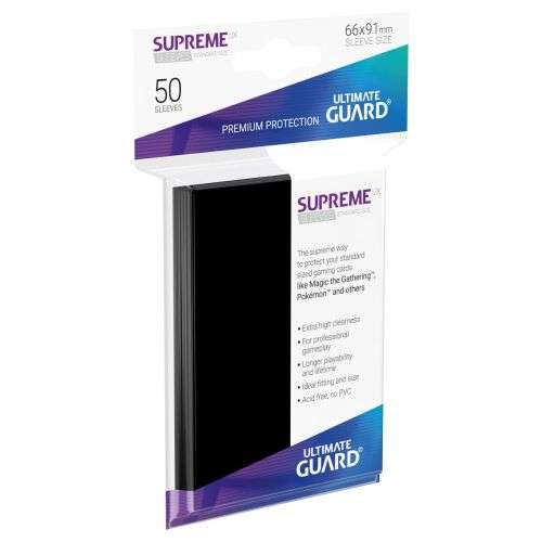 Ultimate Guard Supreme UX Sleeves Standard Size Black (50)