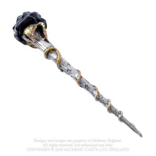 Alchemy Gothic V69 Black Rose Wand - Resin