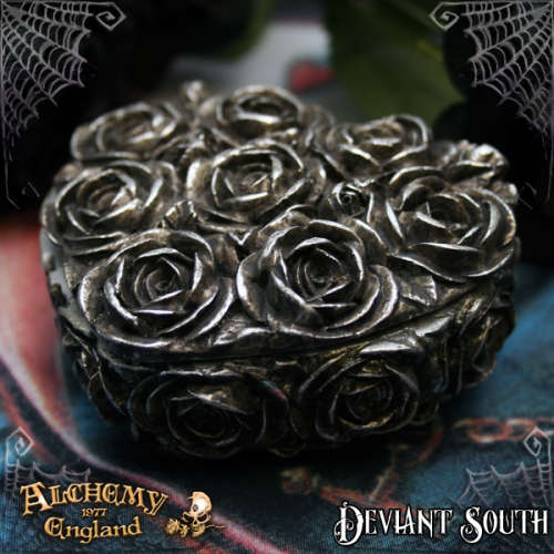 Alchemy Gothic SA8 Rose Heart Casket Box -- High Quality Polyresin