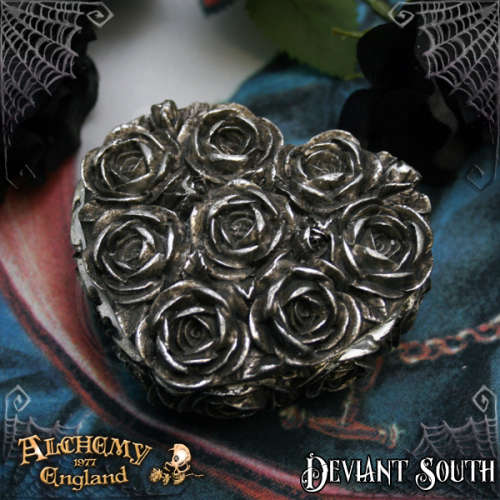 Alchemy Gothic SA8 Rose Heart Casket Box -- High Quality Polyresin