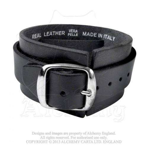 Alchemy Gothic ULA7 Carpe Diem leather wristband