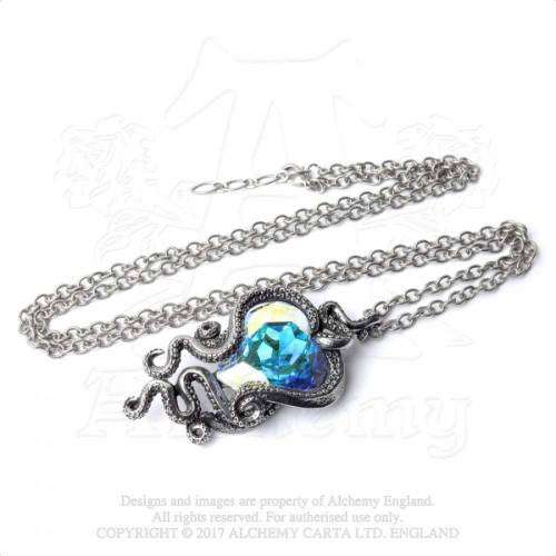 Alchemy Gothic P723 Heart of Cthulhu with 'Aurore Boreale Swarovski Crystal