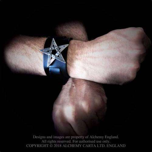 Alchemy Gothic A85 Pentagration leather wriststrap