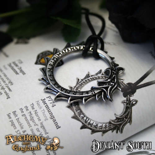 Alchemy Gothic P774 Jormungand - Fine English pewter necklace