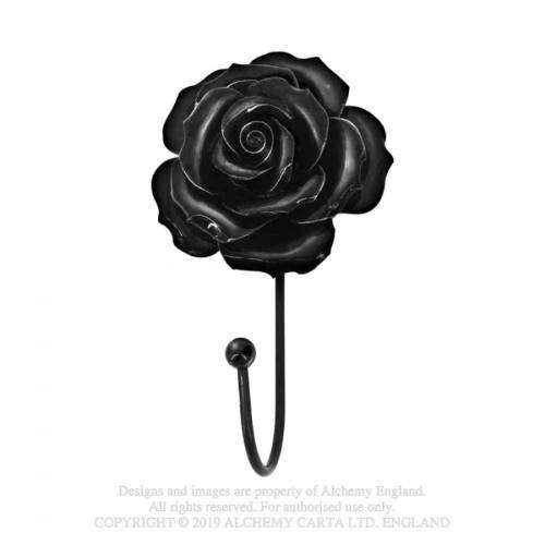Alchemy Gothic SCR1 Black Rose Hanger / Tie Back (single)