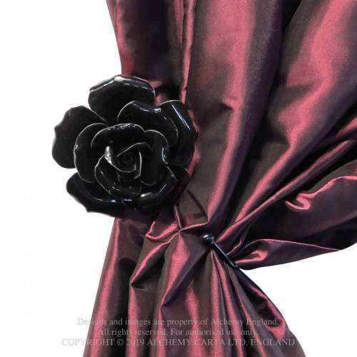 Alchemy Gothic SCR1 Black Rose Hanger / Tie Back (single)