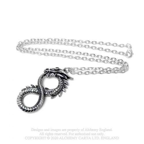 Alchemy Gothic P916 Infinity Dragon necklace