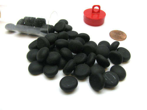 Chessex Glass Gaming Stones - Black Opal Frosted
