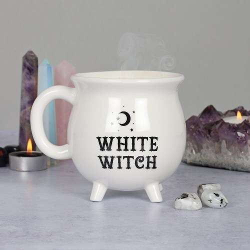 White Cauldron Mug ~ `White Witch`