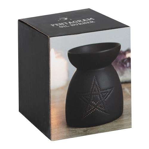 SoE Black Magic Black Pentagram Cut Out Oil Burner (fragrance oil not included)