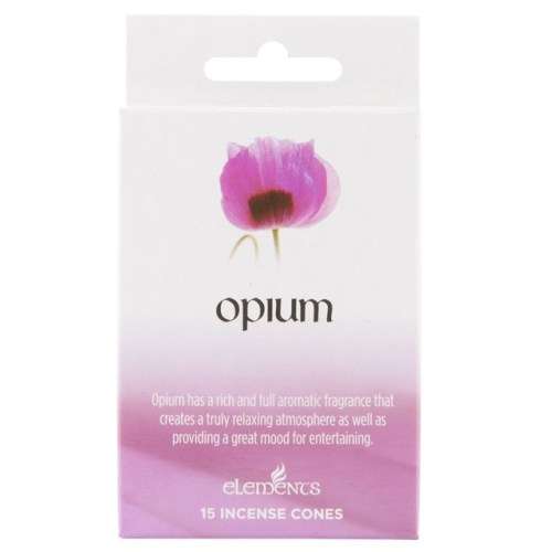 Elements Incense Cones - Opium (15 jumbo cones)