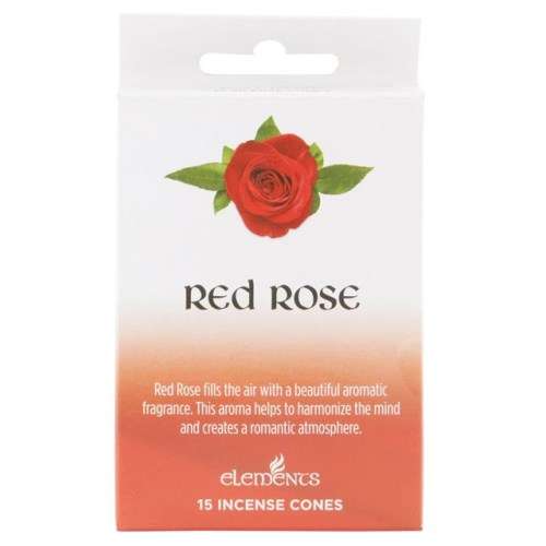 Elements Incense Cones - Red Rose (15 jumbo cones)
