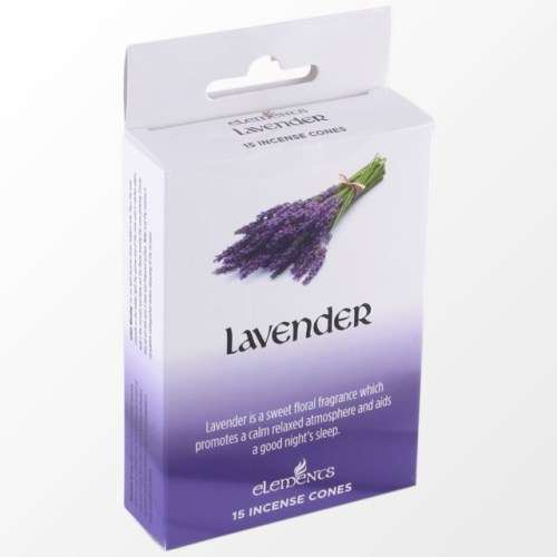Elements Incense Cones - Lavender (15 jumbo cones)