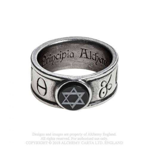 Last Chance! Alchemy Gothic AG-R229 Principia Alchemystica ring - Size: Y (UK) | 12 (US)