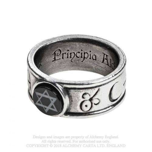 Last Chance! Alchemy Gothic AG-R229 Principia Alchemystica ring - Size: Y (UK) | 12 (US)