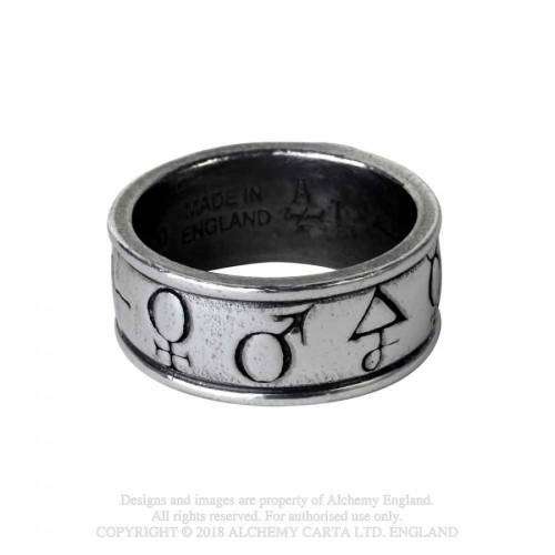 Last Chance! Alchemy Gothic AG-R229 Principia Alchemystica ring - Size: Y (UK) | 12 (US)