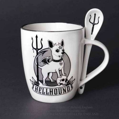 Alchemy Gothic ALMUG24 Hellhound: Mug and Spoon Set