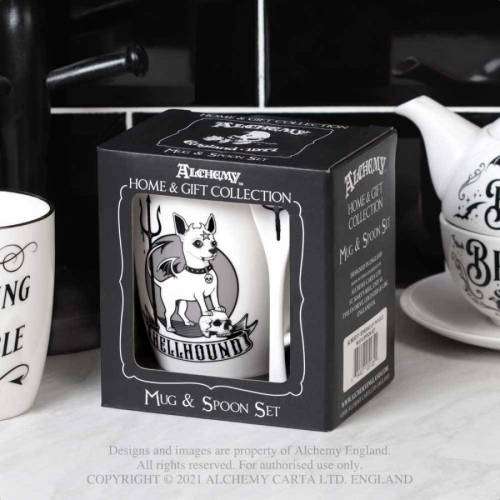 Alchemy Gothic ALMUG24 Hellhound: Mug and Spoon Set