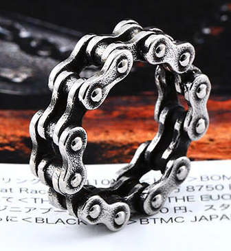 Stainless Steel Bike Chain Ring - Size 10 (US) | U (UK)