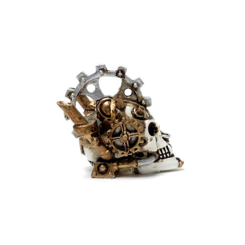 Alchemy Gothic VM8 Steamhead Skull: Miniature resin ornament