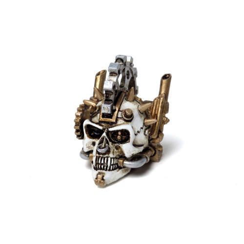 Alchemy Gothic VM8 Steamhead Skull: Miniature resin ornament