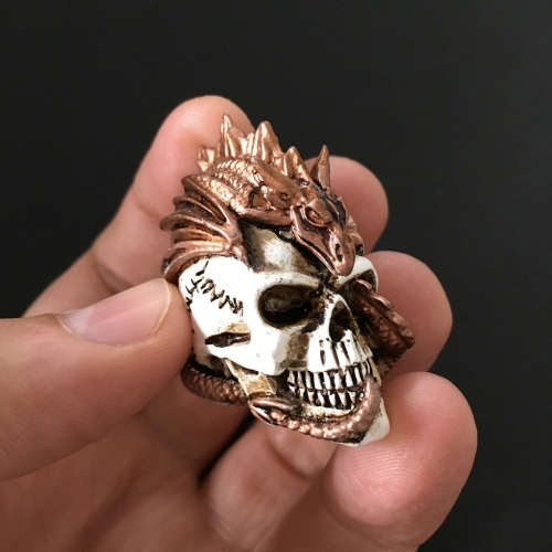 Alchemy Gothic VM4 Dragon Keepers Skull: Miniature resin ornament