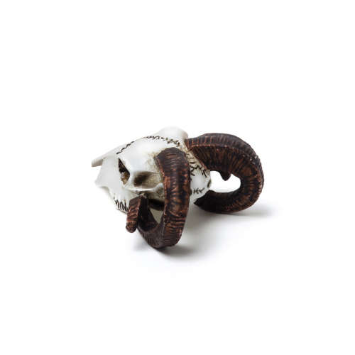 Alchemy Gothic VM1 Rams Skull: Miniature resin ornament