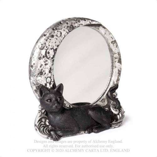 Alchemy Gothic V95 Night Cat Mirror resin ornament 