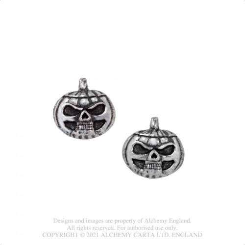 Alchemy Gothic E450 Pumpkin Skull Studs (pair)
