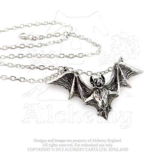 Alchemy Gothic P597 Om Strygia pewter pendant necklace