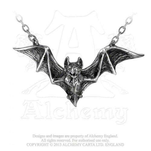 Alchemy Gothic P597 Om Strygia pewter pendant necklace