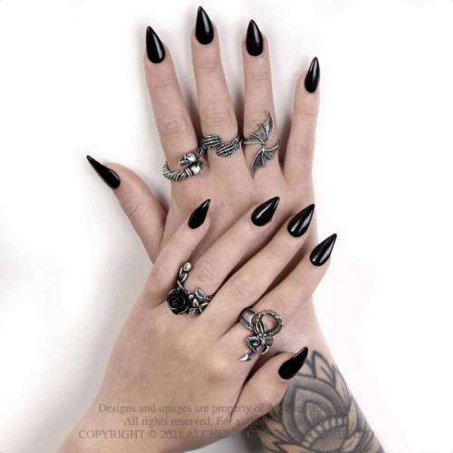 Alchemy Gothic AG-R245 Dragons Lure ring - UK Size: Y-W (adjustable)
